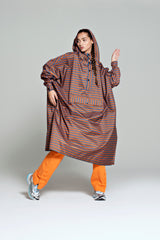 Rainkiss Rain Poncho - Breton Brown Blue