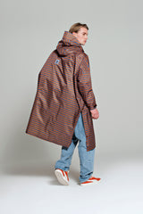Rainkiss Rain Poncho - Breton Brown Blue