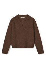 Sibin Linnebjerg Strik Clover Sweater Coffee