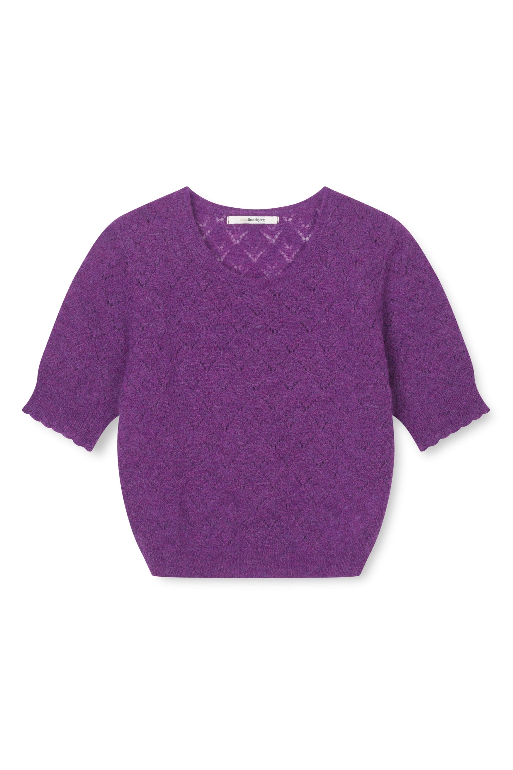 Sibin Linnebjerg Strikbluse Due Top Lilla