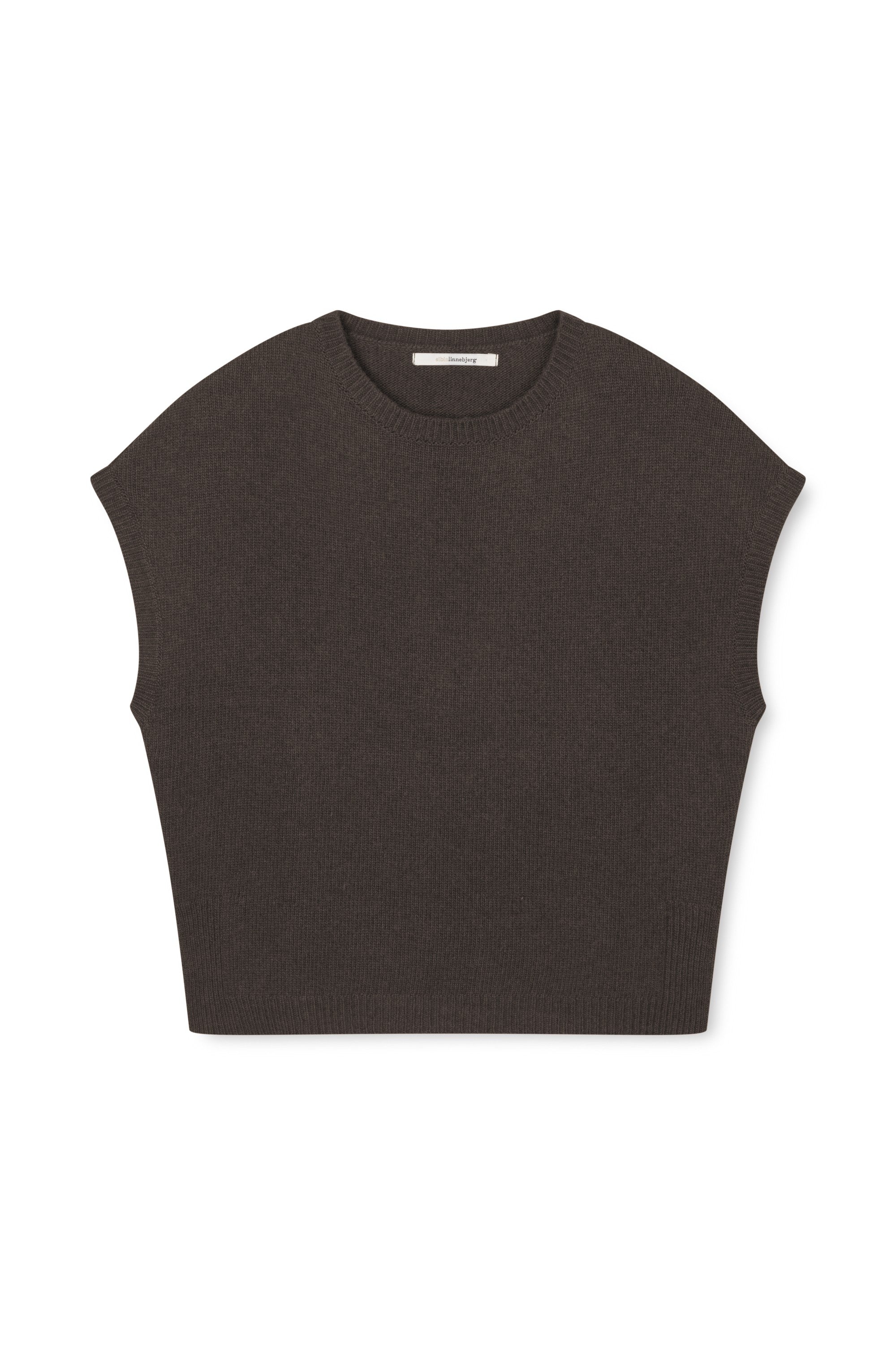 Sibin Linnebjerg Strikket Vest Lucie Vest Brown