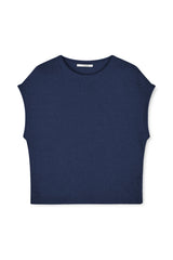 Sibin Linnebjerg Strikket Vest Blå Lucie Vest Dark Blue
