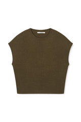 Sibin Linnebjerg Strikket Vest Lucie Vest Dark Olive