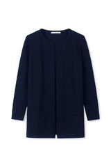 Sibin Linnebjerg Mary Short Cardigan Navy Mørkeblå #farve_navy
