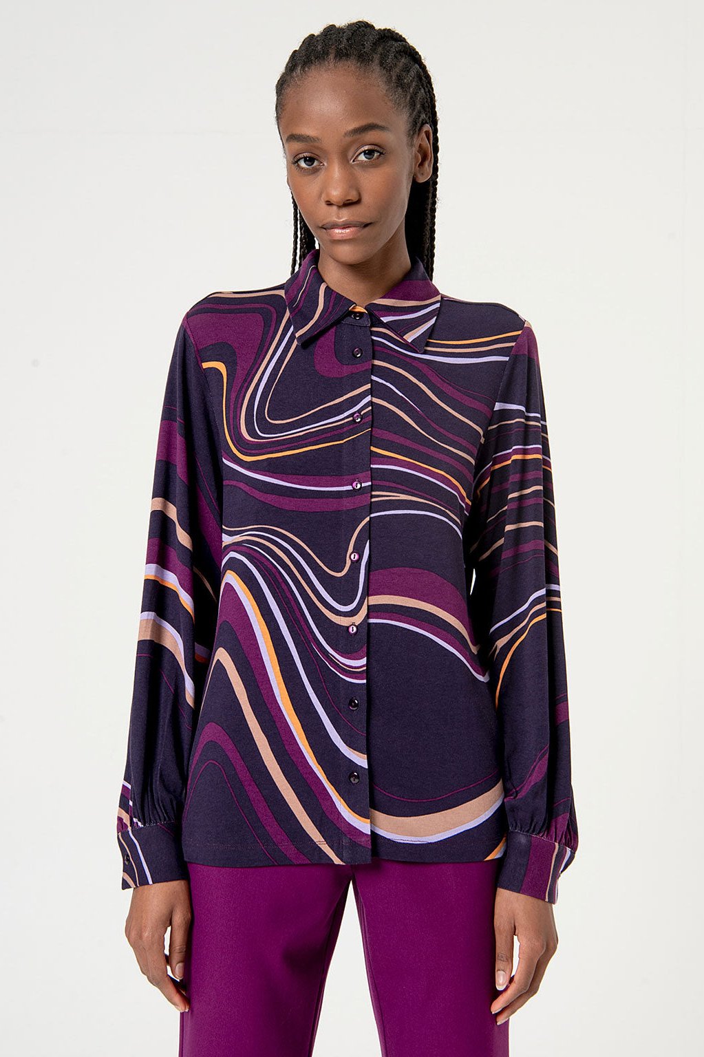 Surkana Alvi Long Sleeve Shirt #farve_purple