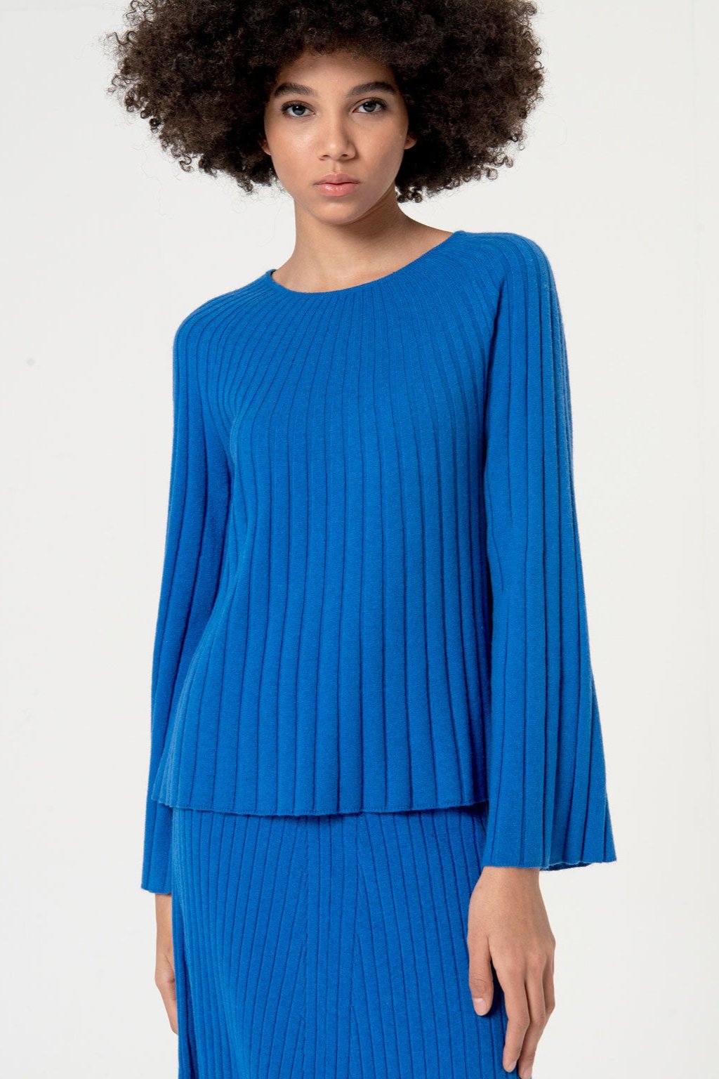 Surkana Neli Sweater Sleeve Evase #farve_surf-blue