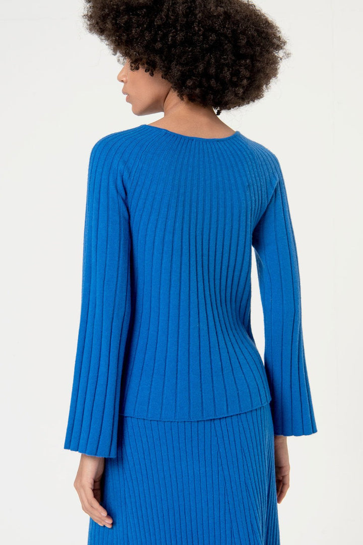 Surkana Neli Sweater Sleeve Evase #farve_surf-blue