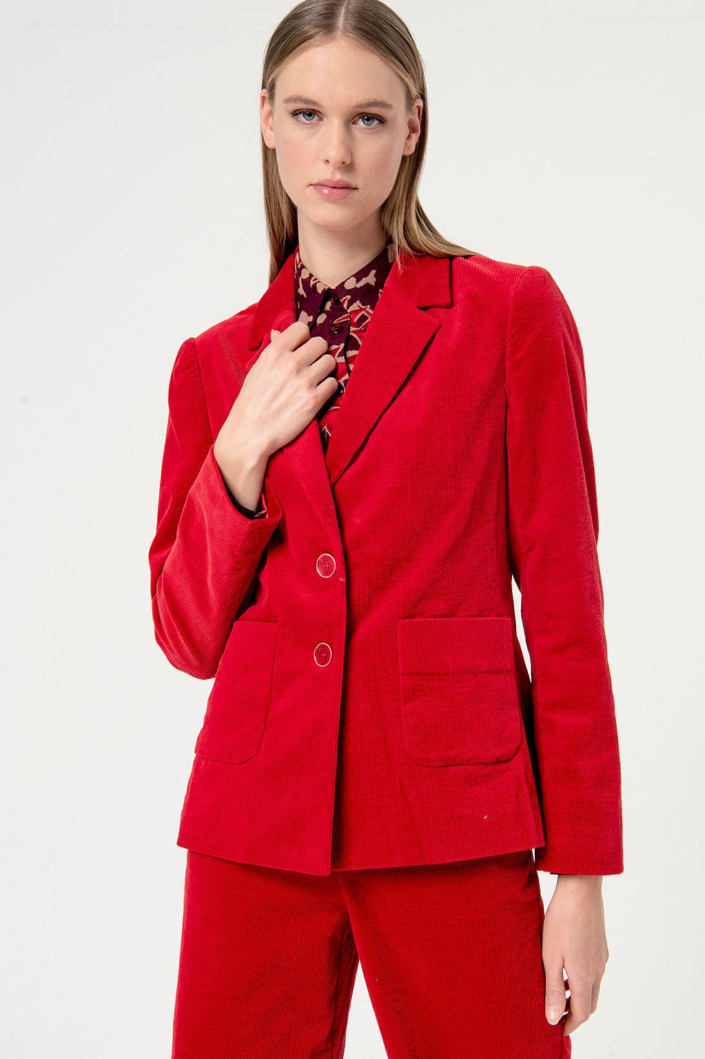 Surkana Nepa Blazer Corduroy #farve_red