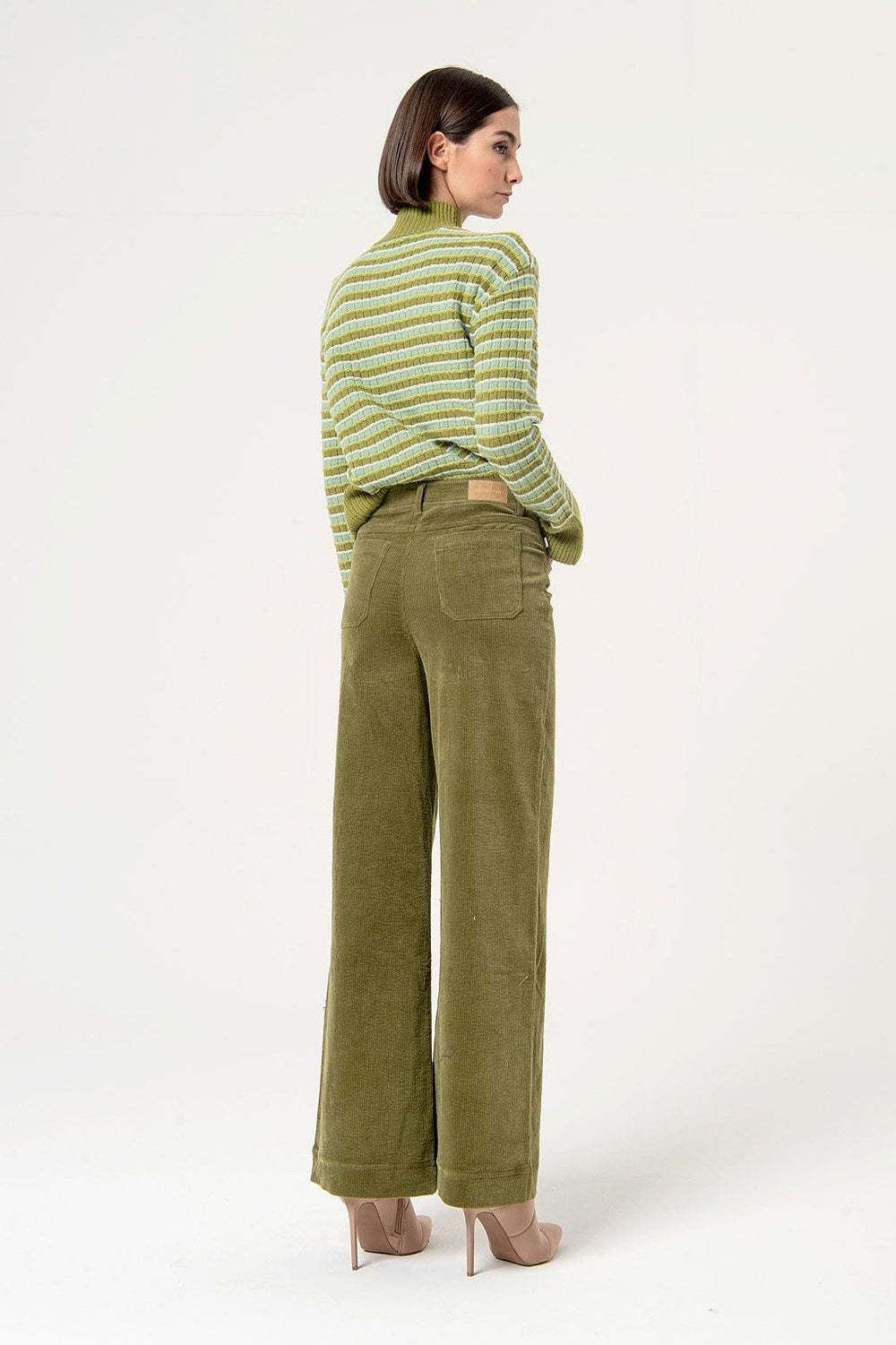 Surkana Nepa Flare Trousers Corduroy #farve_army