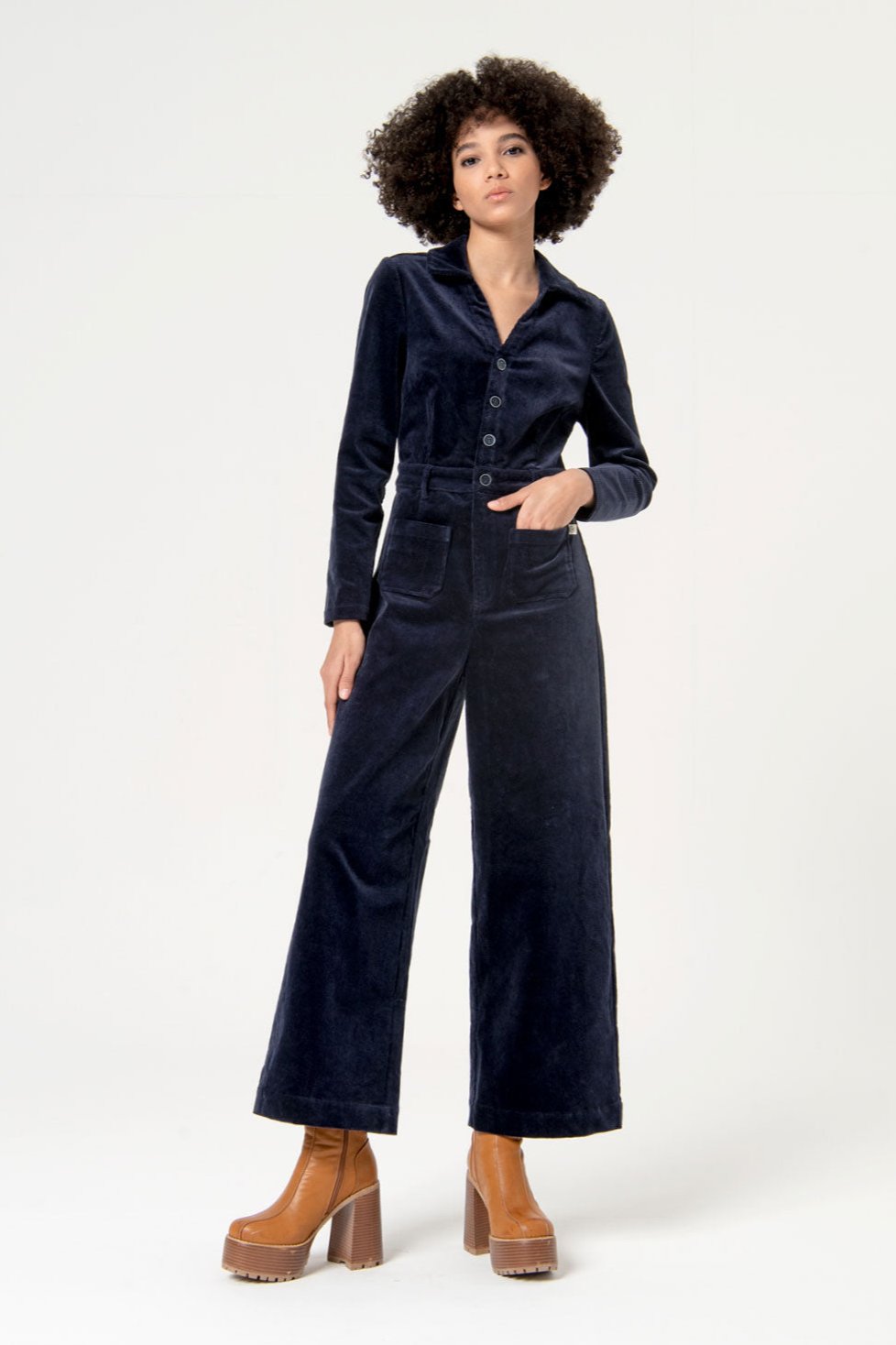 Surkana Semo Jumpsuit Corduroy #farve_navy