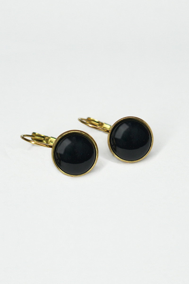 UrbanHippies Dots Øreringe Gold #farve_black