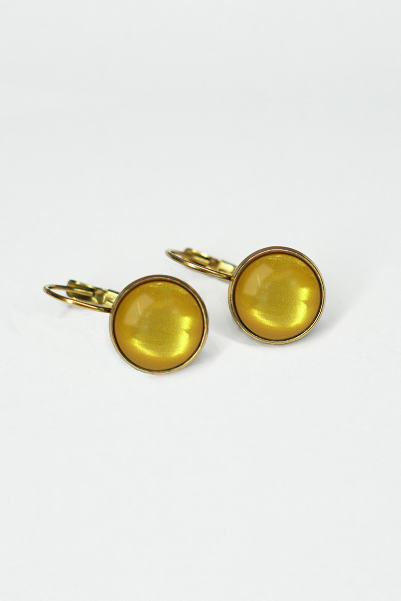UrbanHippies Dots Øreringe Gold #farve_dandelion