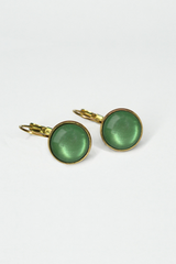 UrbanHippies Dots Øreringe Gold #farve_ming-green