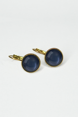 UrbanHippies Dots Øreringe Gold #farve_night-blue