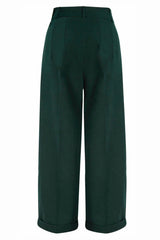 Weekend Doll High Waist Wide Leg Trousers #farve_bottle-green