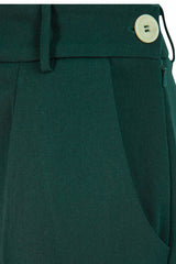 Weekend Doll High Waist Wide Leg Trousers #farve_bottle-green