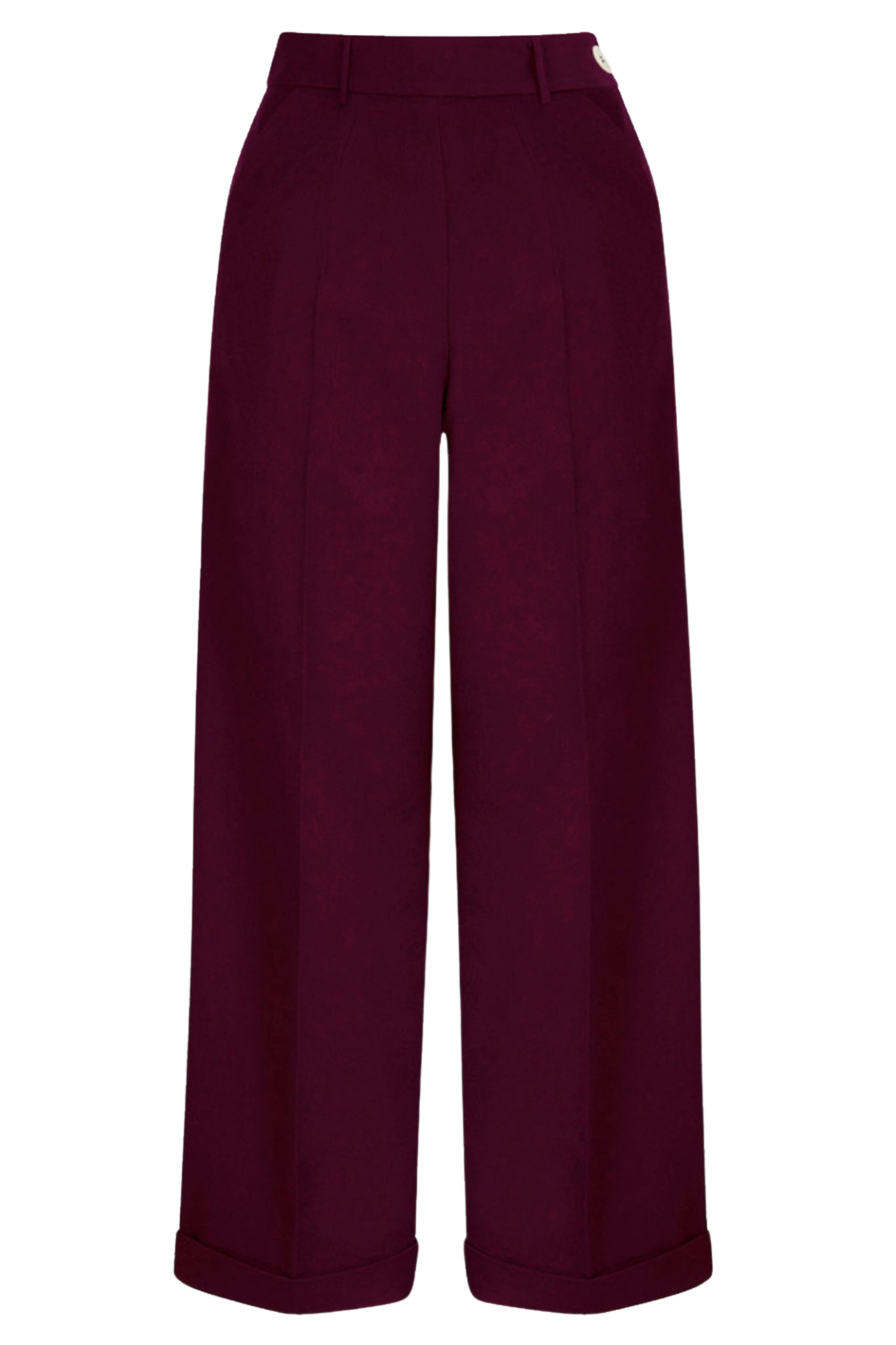 Weekend Doll High Waist Wide Leg Trousers #farve_burgundy