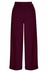 Weekend Doll High Waist Wide Leg Trousers #farve_burgundy