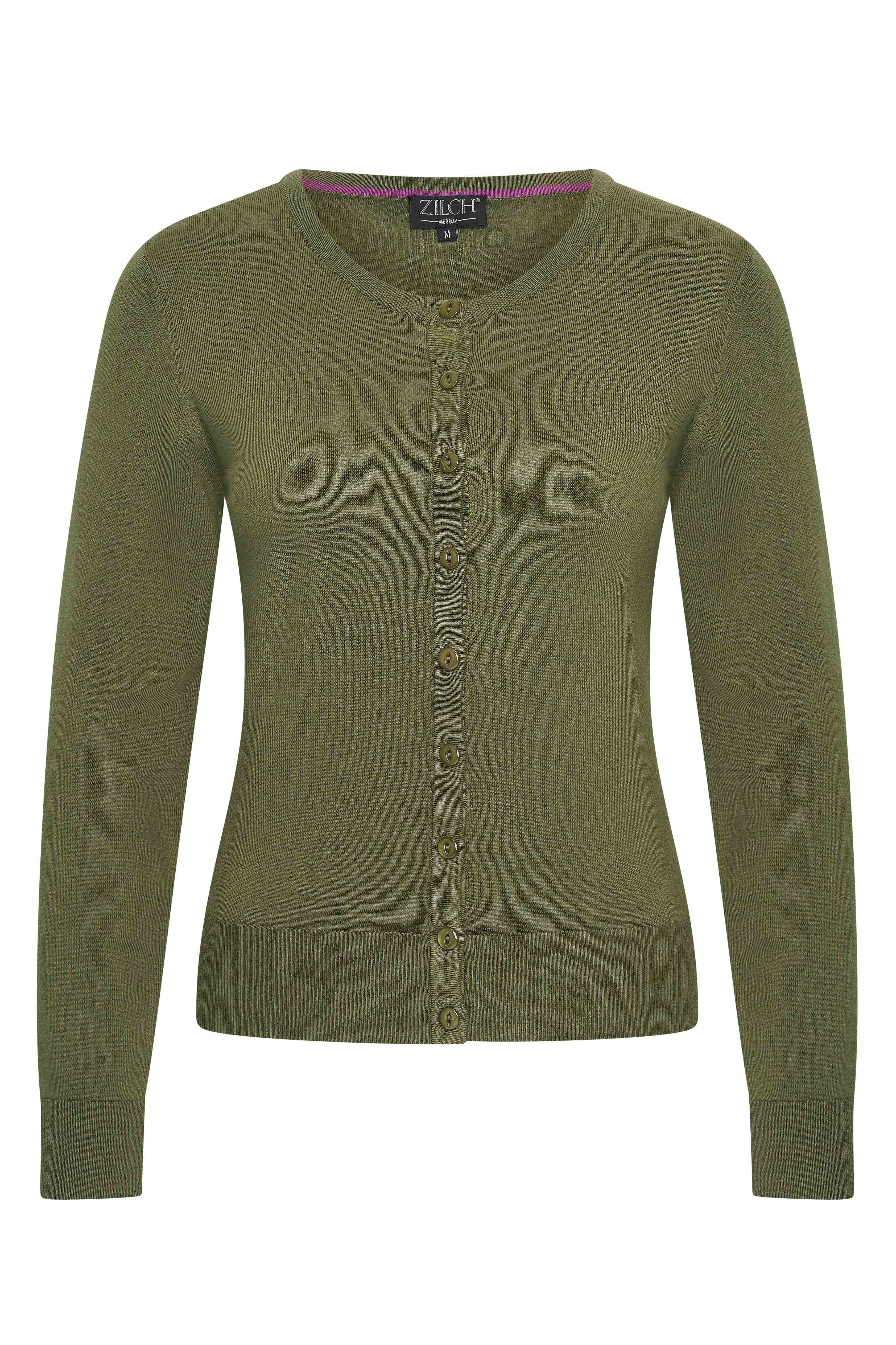 Zilch Bambus Cardigan Army #farve_army