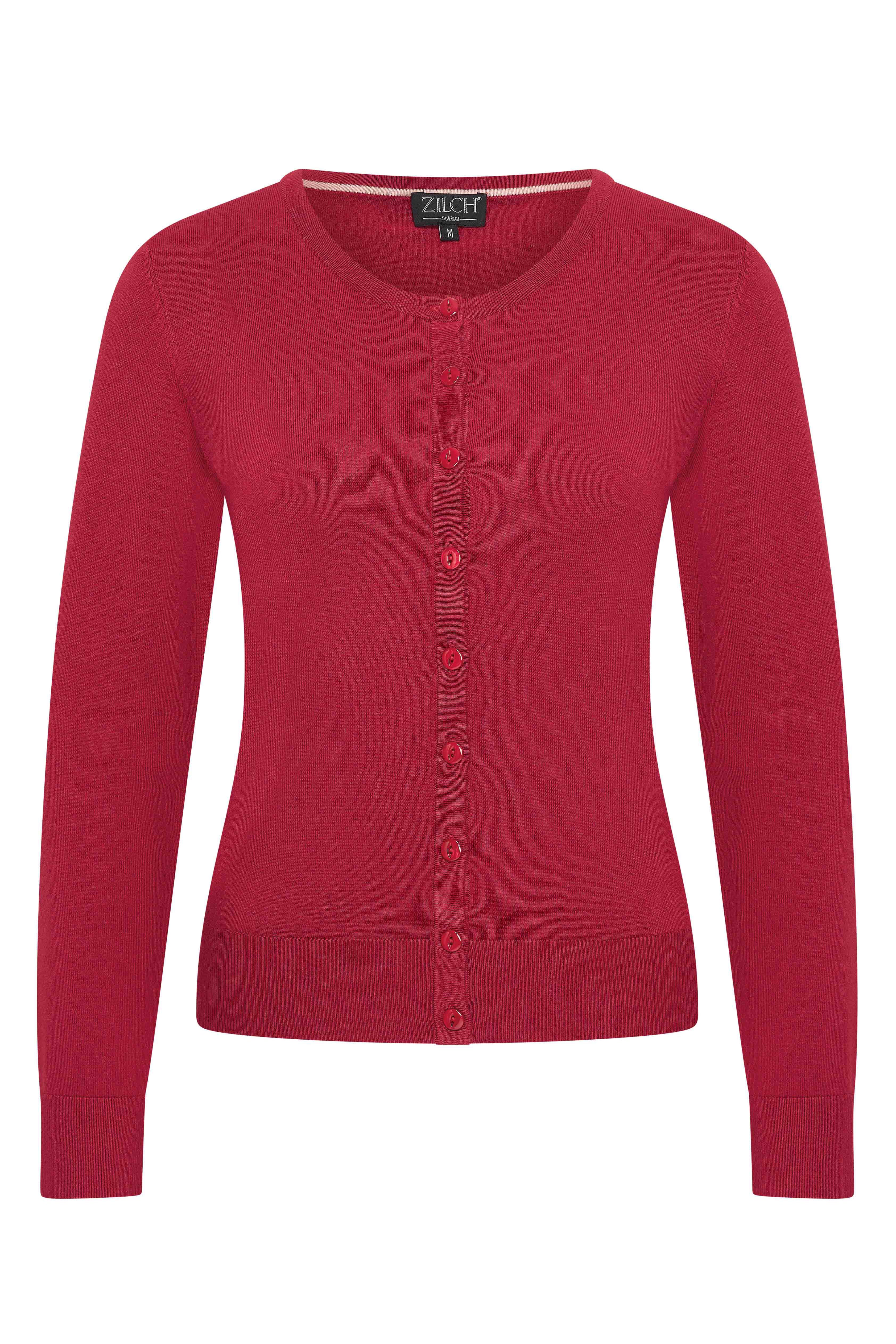 Zilch Bambus Cardigan Ruby #farve_ruby