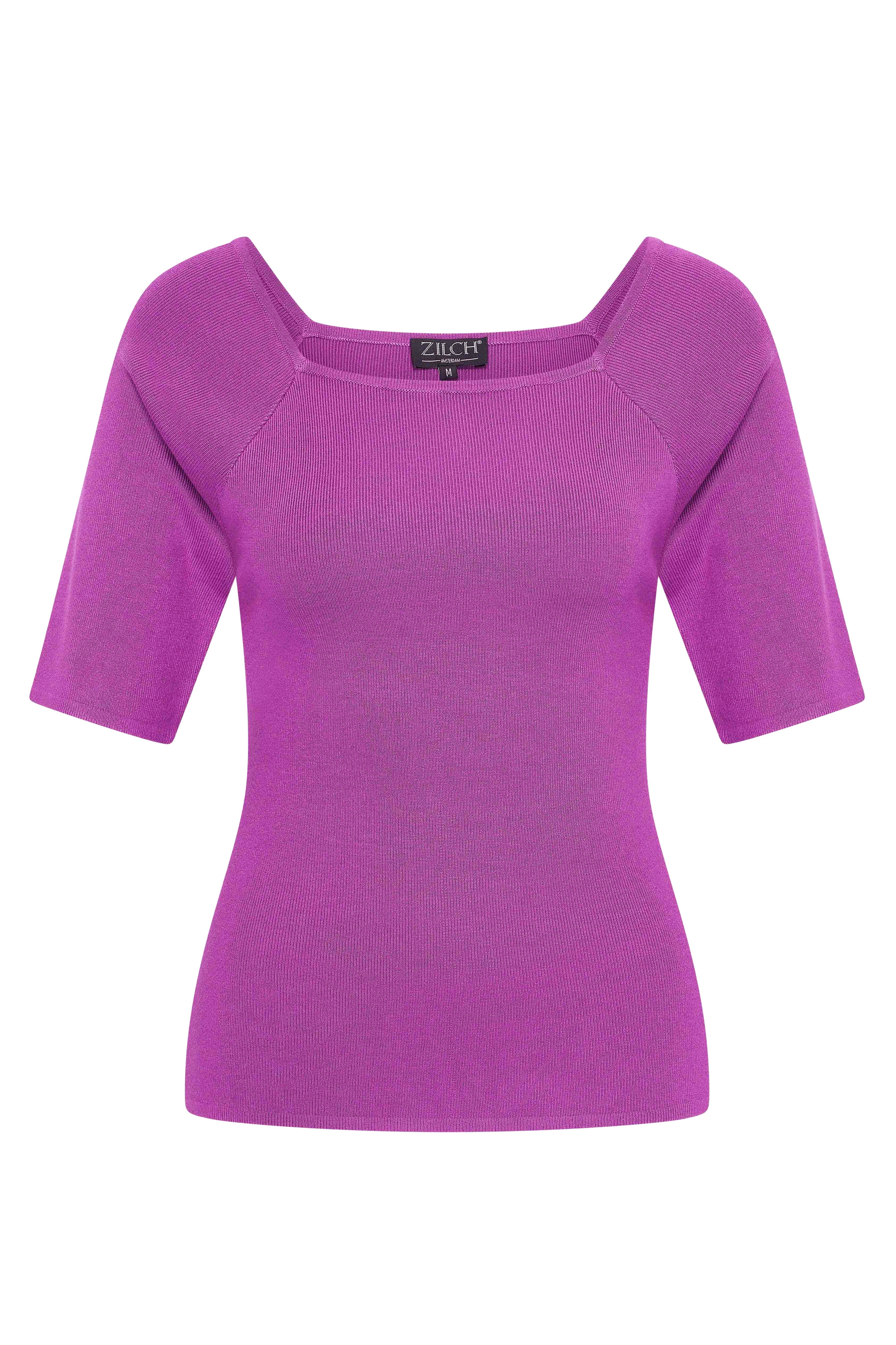 Zilch Bambus Top Trekvartærmer Berry #farve_berry