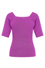 Zilch Bambus Top Trekvartærmer Berry #farve_berry