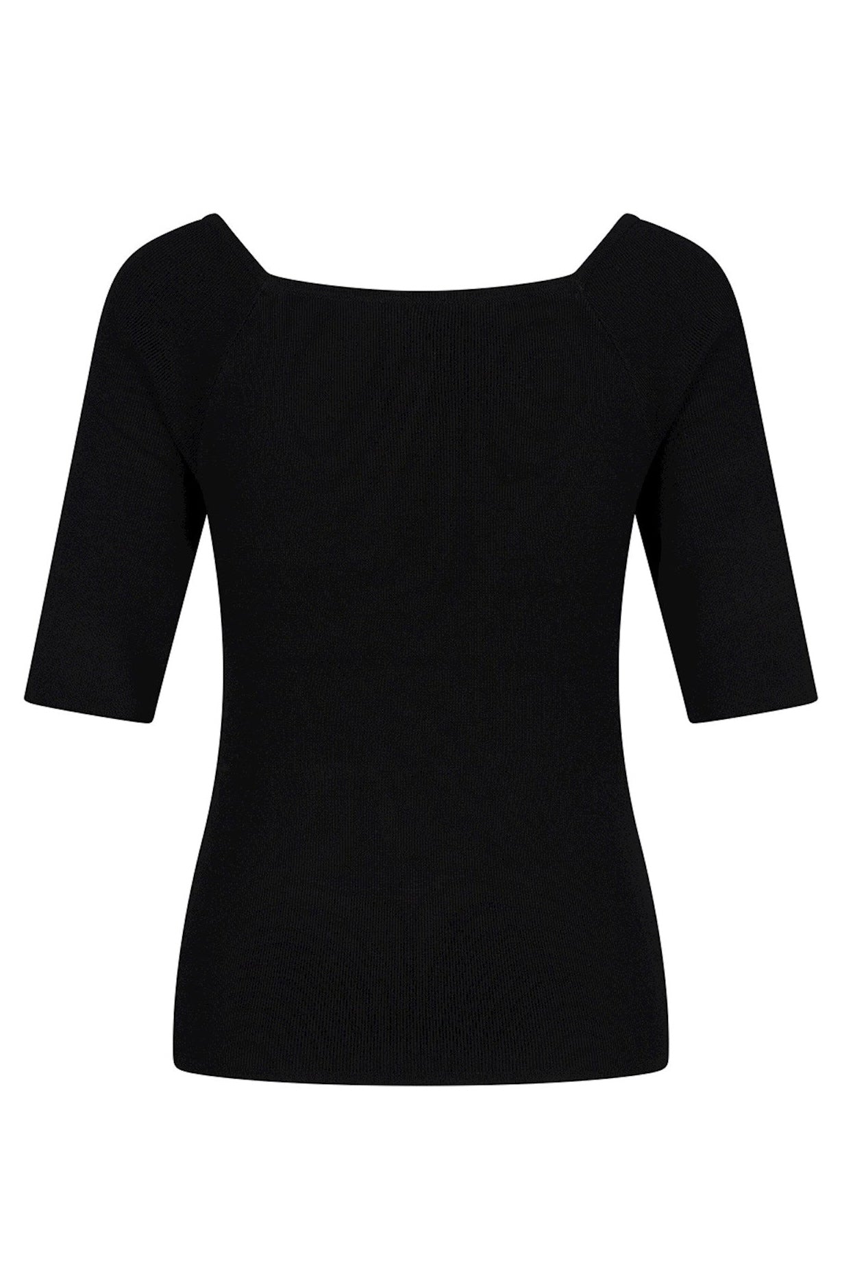 Zilch Bambus Top Trekvartærmer Black #farve_black