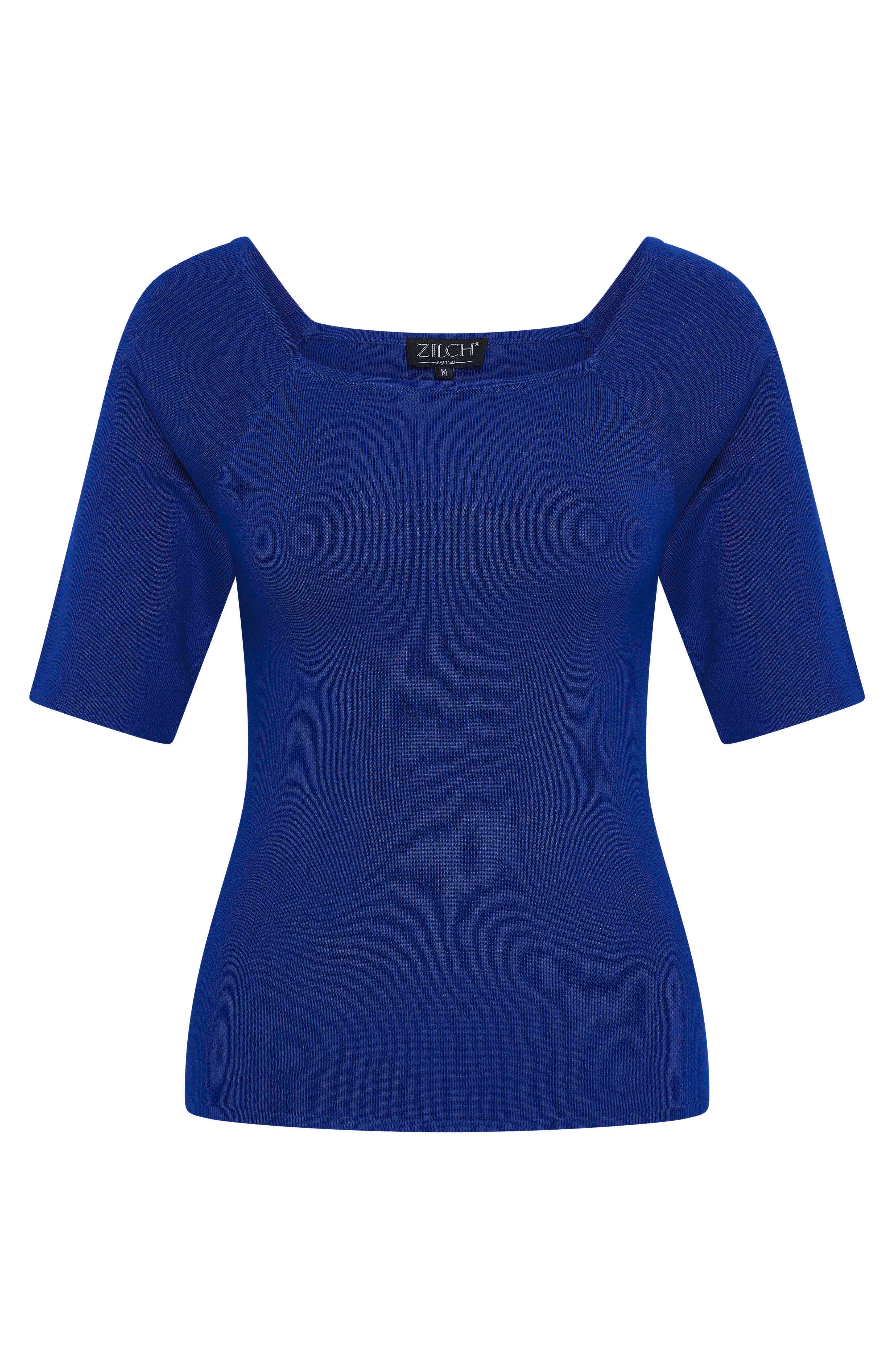 Zilch Bambus Top Trekvartærmer Royal Blue #farve_royal-blue
