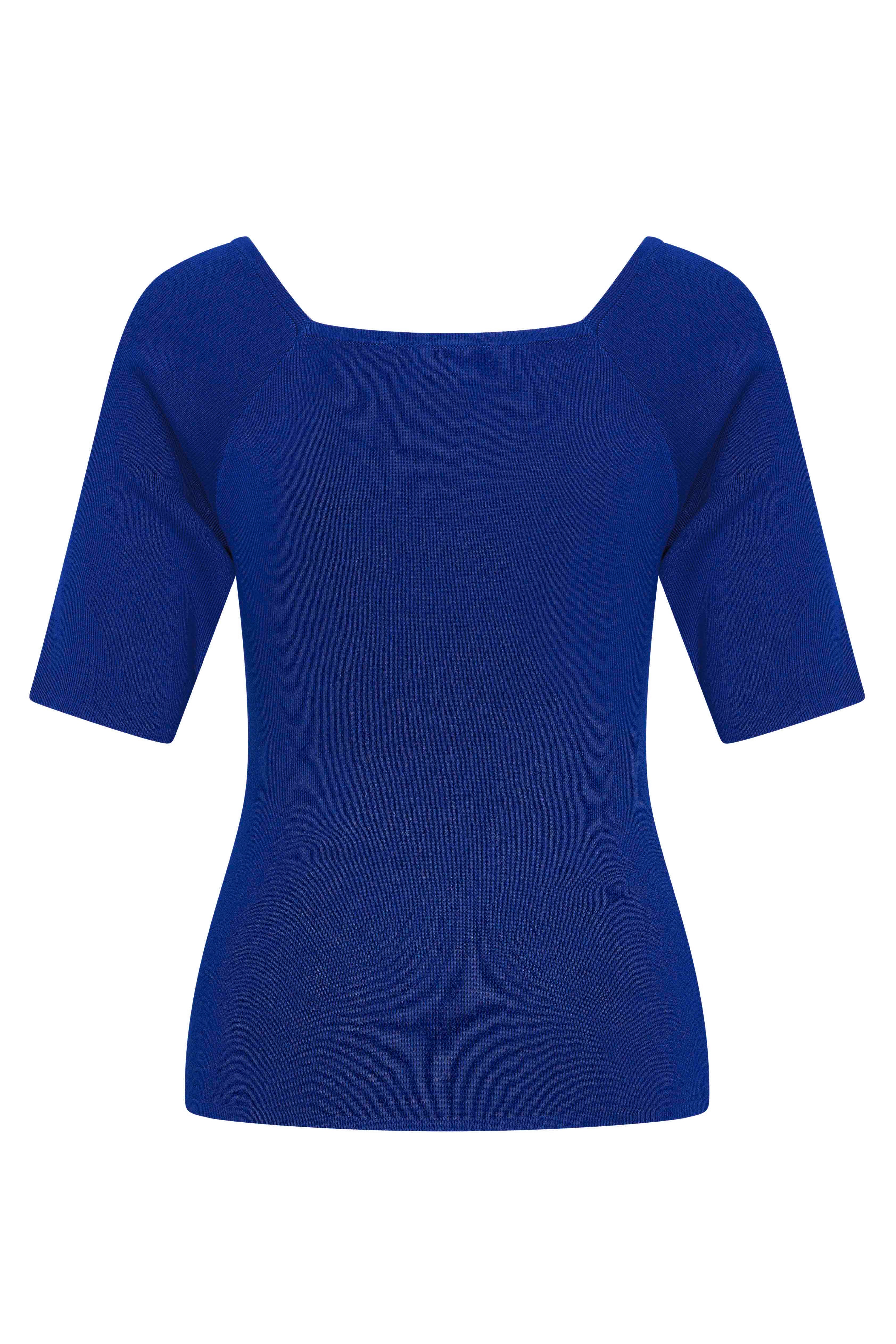 Zilch Bambus Top Trekvartærmer Royal Blue #farve_royal-blue