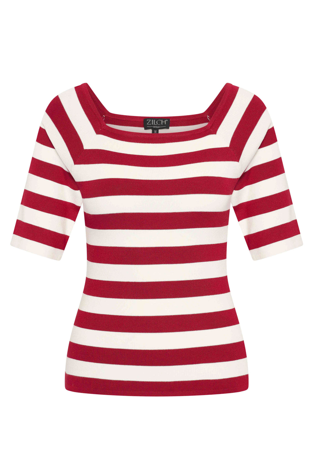 Zilch Bambus Top Trekvartærmer Stripe Ruby #farve_stripe-ruby