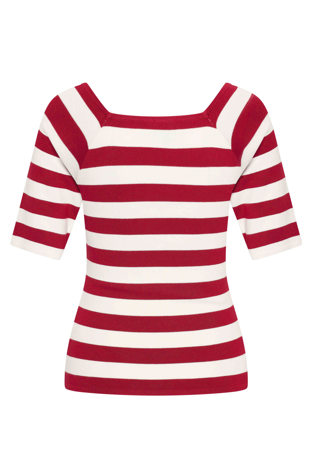Zilch Bambus Top Trekvartærmer Stripe Ruby #farve_stripe-ruby