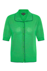 Zilch Cardigan Shortsleeve Bright Green #farve_bright-green