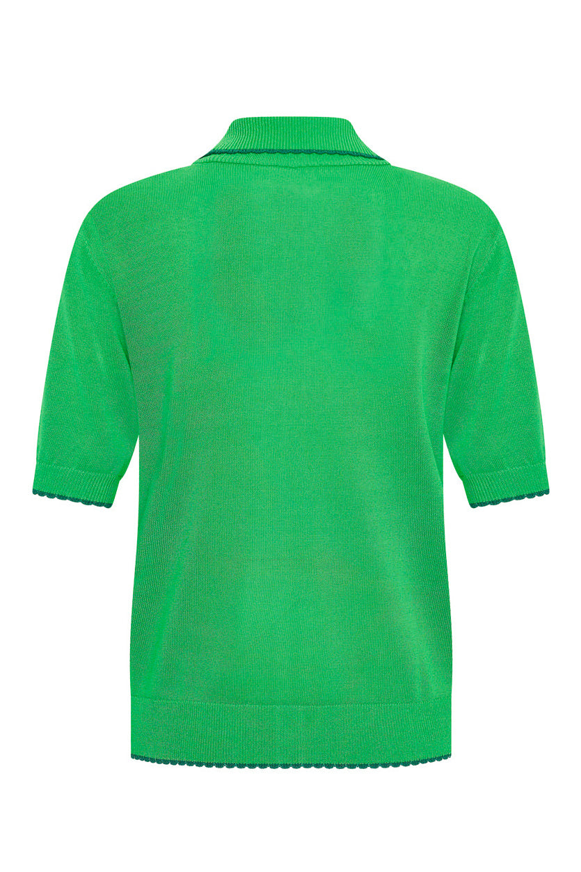 Zilch Cardigan Shortsleeve Bright Green #farve_bright-green
