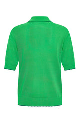Zilch Cardigan Shortsleeve Bright Green #farve_bright-green