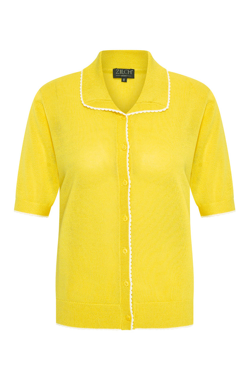 Zilch Cardigan Shortsleeve Honey #farve_honey