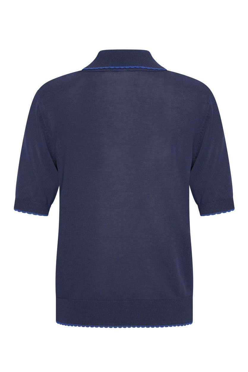 Zilch Cardigan Shortsleeve Navy #farve_navy