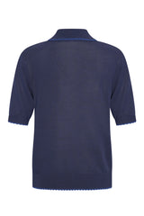 Zilch Cardigan Shortsleeve Navy #farve_navy