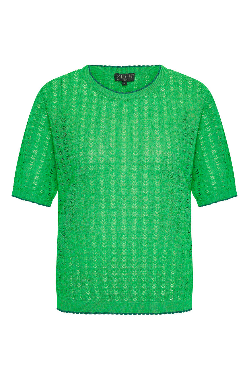 Zilch Knit Top Bright Green #farve_bright-green