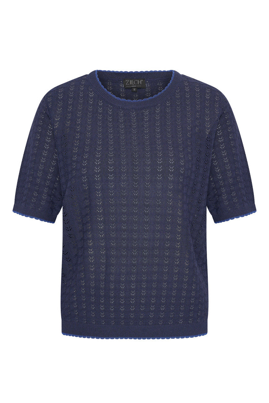 Zilch Knit Top Navy #farve_navy