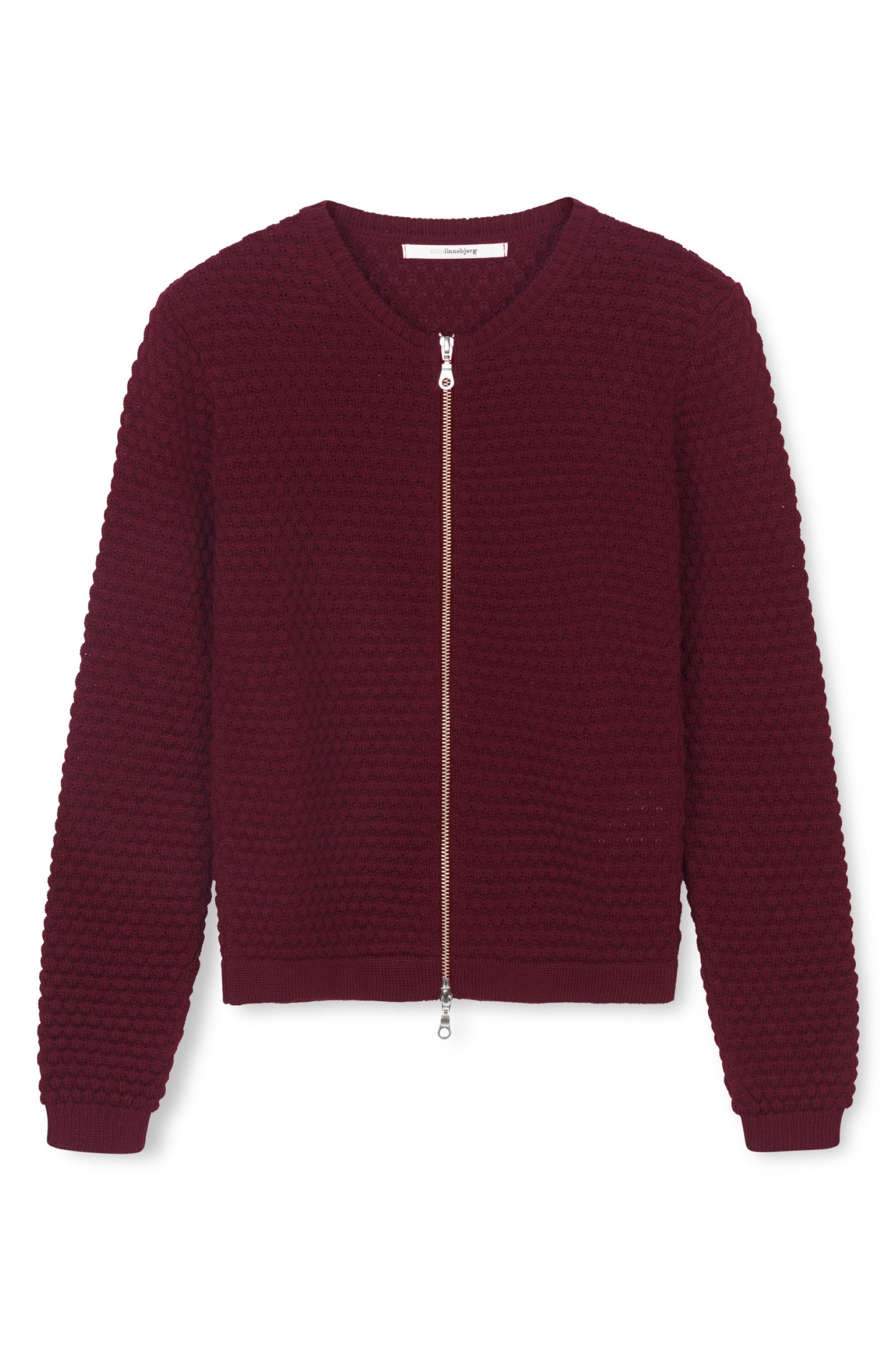 Sibin Linnebjerg Ane Cardigan #farve_burgundy