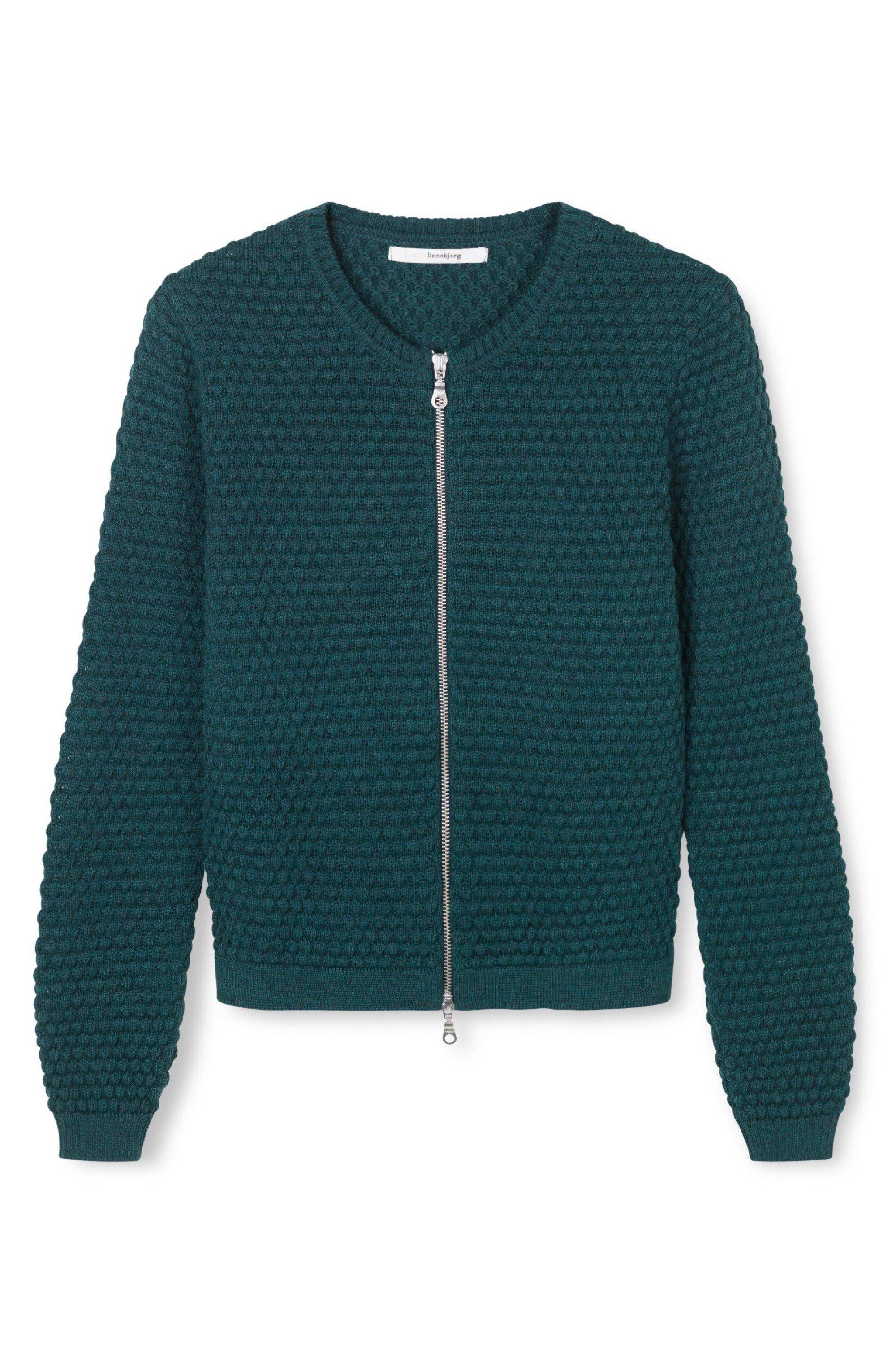 Sibin Linnebjerg Ane Cardigan #farve_petrol