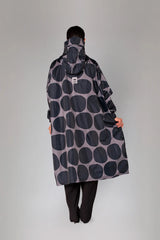 Rainkiss Rain Poncho - Black Polka