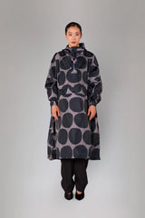 Rainkiss Rain Poncho - Black Polka