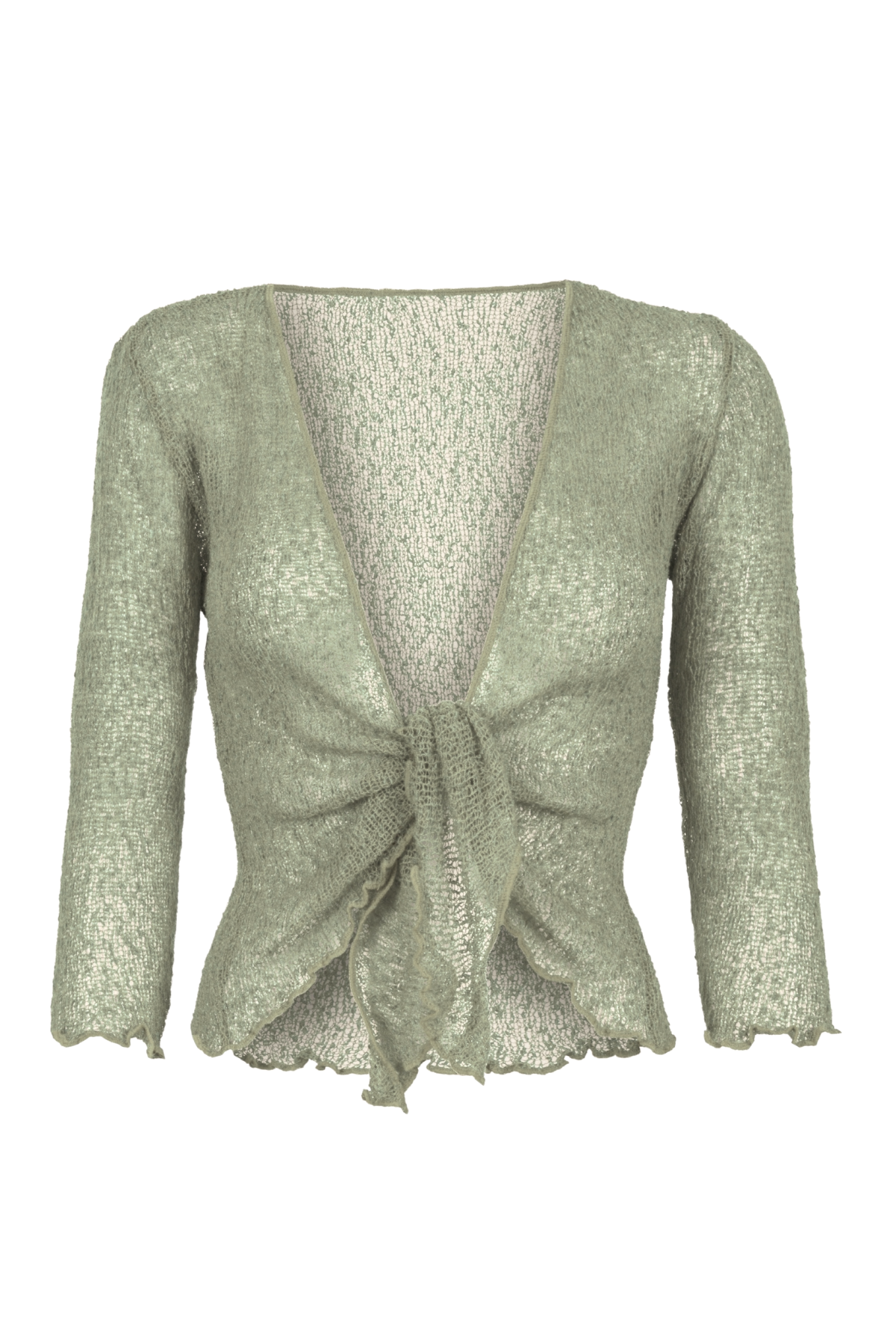 Sophies Ensfarvet bolero Light Army Grøn #farve_light-army