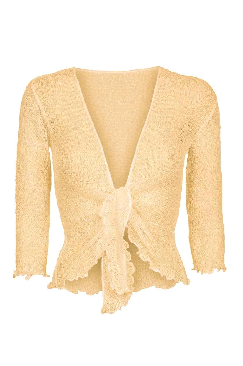 Sophies Ensfarvet bolero Cream #farve_cream