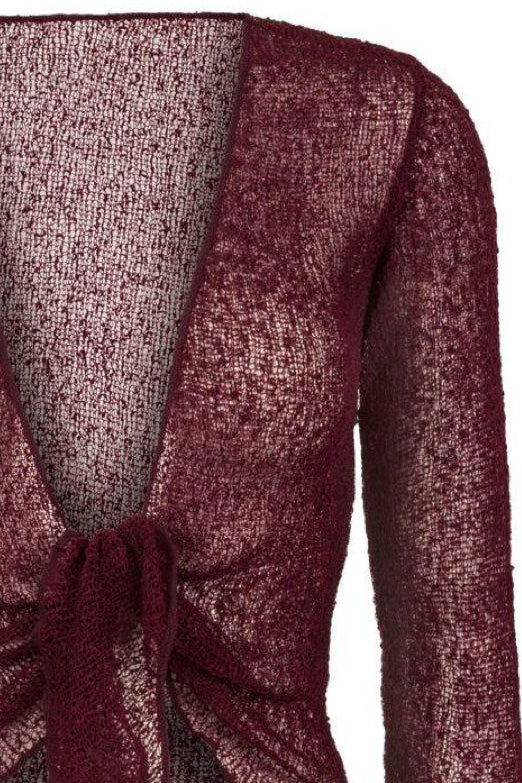 Sophies Ensfarvet bolero Maroon Bordeaux #farve_wine