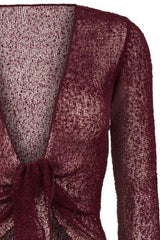 Sophies Ensfarvet bolero Maroon Bordeaux #farve_wine