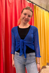 Sophies Ensfarvet bolero Royal Blue Cobalt koboltblå #farve_royal-blue
