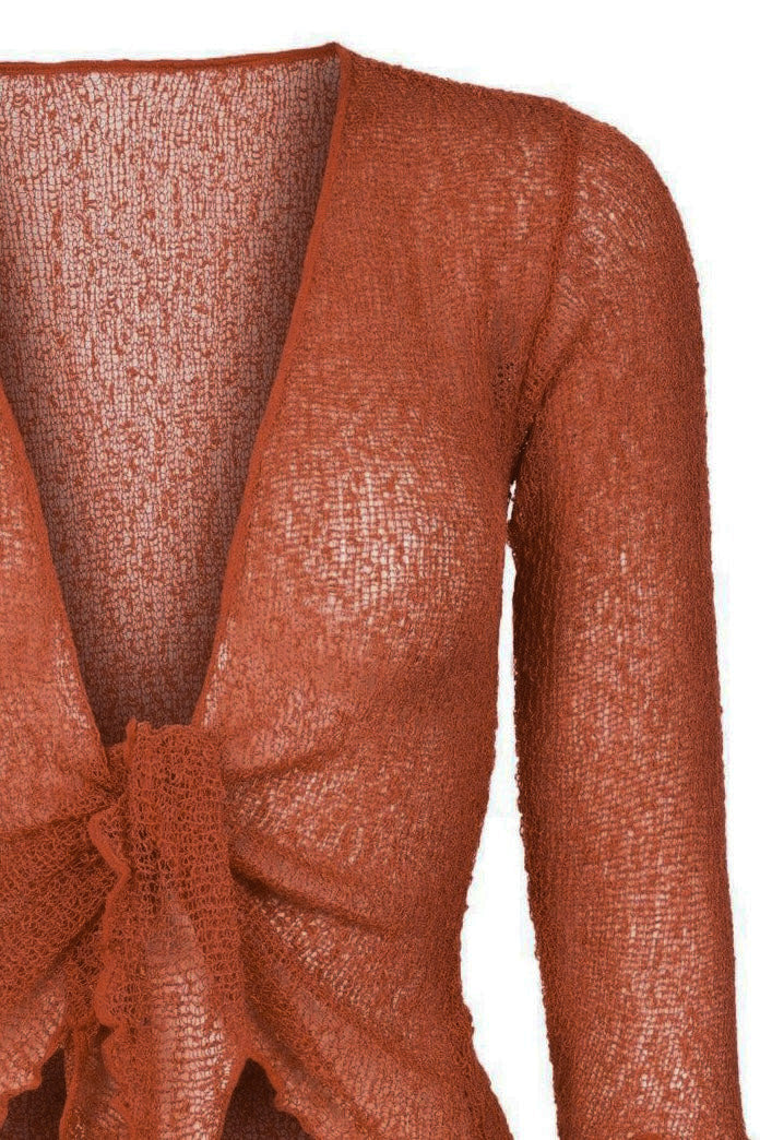 Sophies Ensfarvet bolero paprika rust #farve_paprika