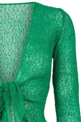 Sophies Ensfarvet bolero Emerald Grøn #farve_emerald